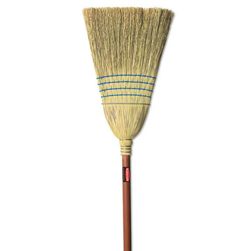 Rubbermaid® Commercial Corn-fill Broom, Corn Fiber Bristles, 38" Overall Length, Blue freeshipping - TVN Wholesale